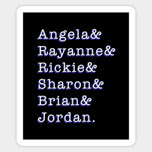 So Called Life My Characters Angela Jordan Brian Rayanne 90s Cast Names Sticker